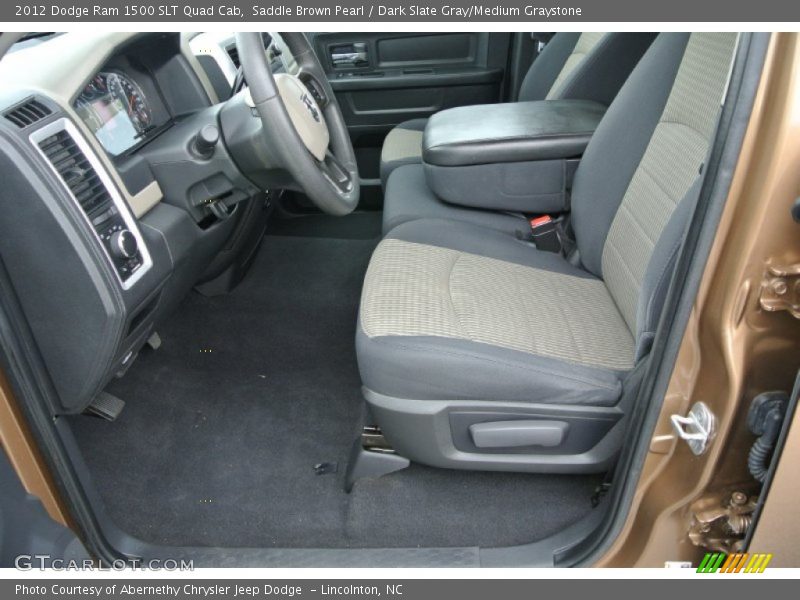 Saddle Brown Pearl / Dark Slate Gray/Medium Graystone 2012 Dodge Ram 1500 SLT Quad Cab