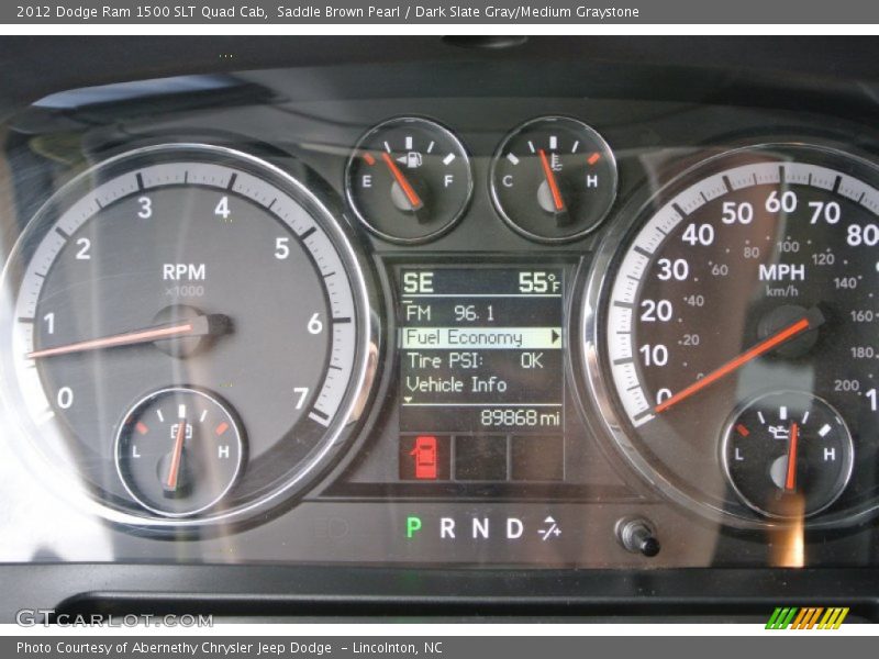 Saddle Brown Pearl / Dark Slate Gray/Medium Graystone 2012 Dodge Ram 1500 SLT Quad Cab