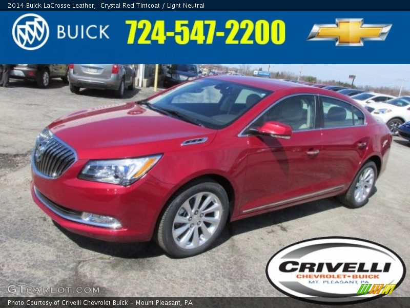 Crystal Red Tintcoat / Light Neutral 2014 Buick LaCrosse Leather