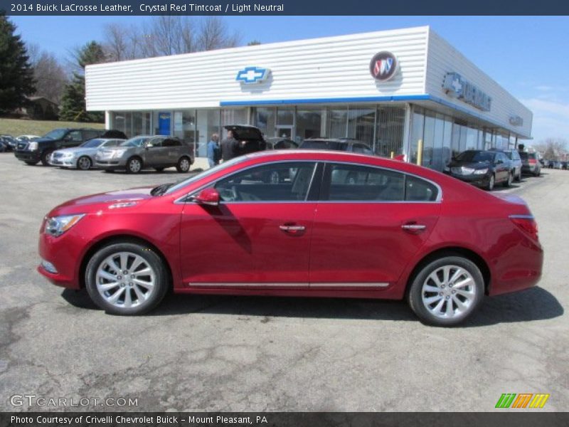 Crystal Red Tintcoat / Light Neutral 2014 Buick LaCrosse Leather