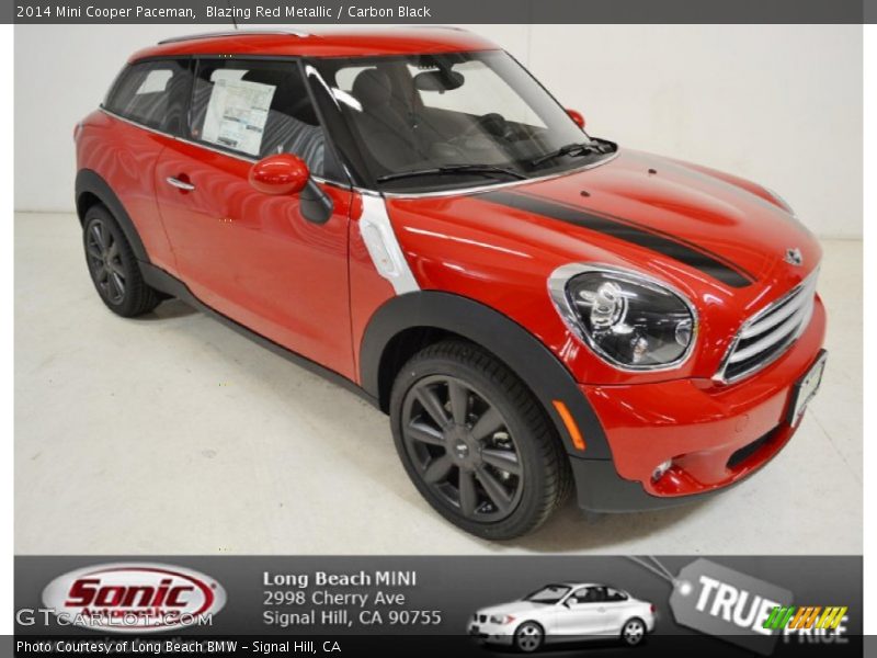 Blazing Red Metallic / Carbon Black 2014 Mini Cooper Paceman