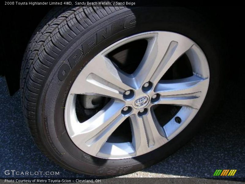 Sandy Beach Metallic / Sand Beige 2008 Toyota Highlander Limited 4WD