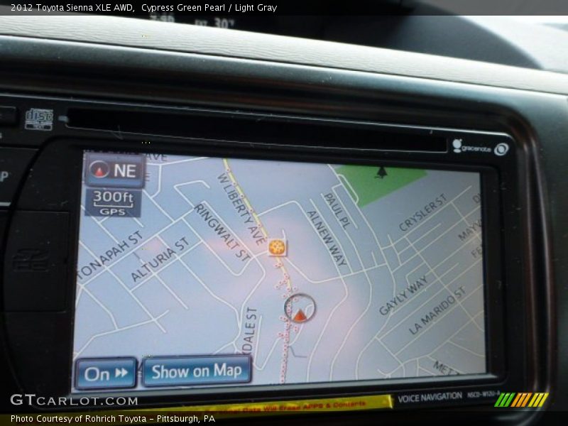 Cypress Green Pearl / Light Gray 2012 Toyota Sienna XLE AWD