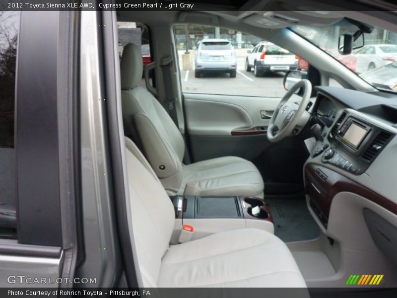Cypress Green Pearl / Light Gray 2012 Toyota Sienna XLE AWD