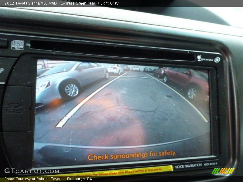 Cypress Green Pearl / Light Gray 2012 Toyota Sienna XLE AWD