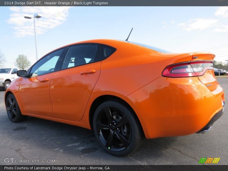 Header Orange / Black/Light Tungsten 2014 Dodge Dart SXT