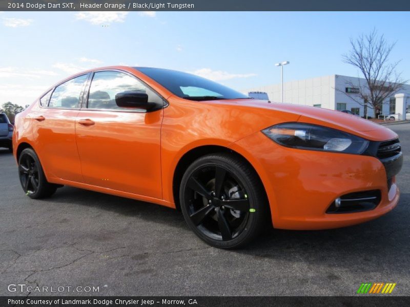 Header Orange / Black/Light Tungsten 2014 Dodge Dart SXT