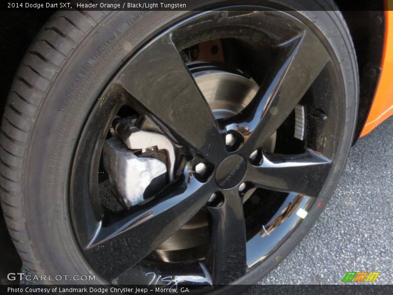 Header Orange / Black/Light Tungsten 2014 Dodge Dart SXT
