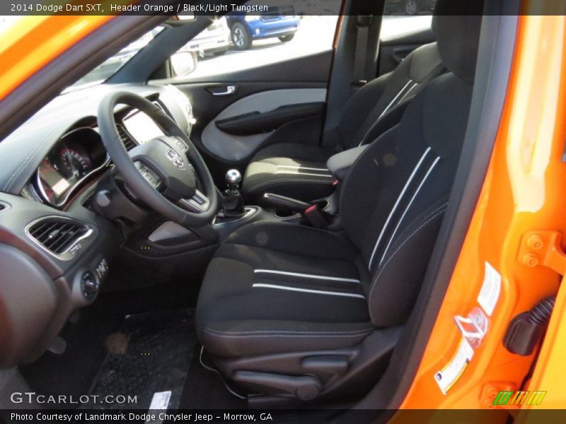 Header Orange / Black/Light Tungsten 2014 Dodge Dart SXT