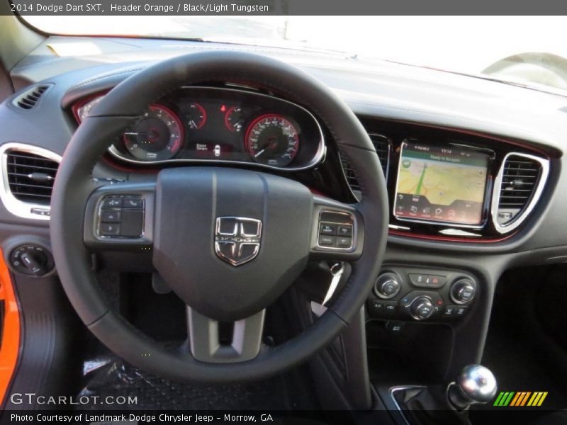 Header Orange / Black/Light Tungsten 2014 Dodge Dart SXT