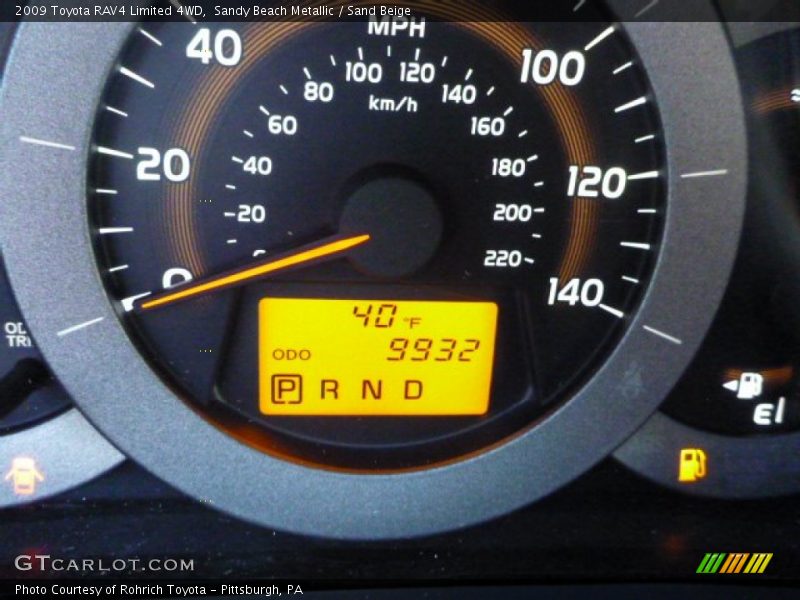 Sandy Beach Metallic / Sand Beige 2009 Toyota RAV4 Limited 4WD