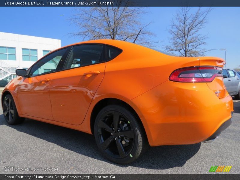 Header Orange / Black/Light Tungsten 2014 Dodge Dart SXT