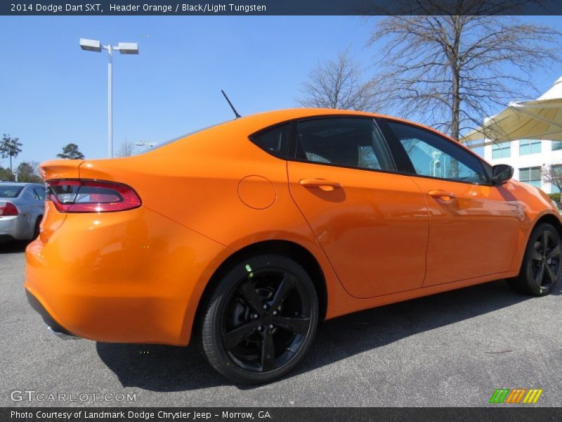 Header Orange / Black/Light Tungsten 2014 Dodge Dart SXT