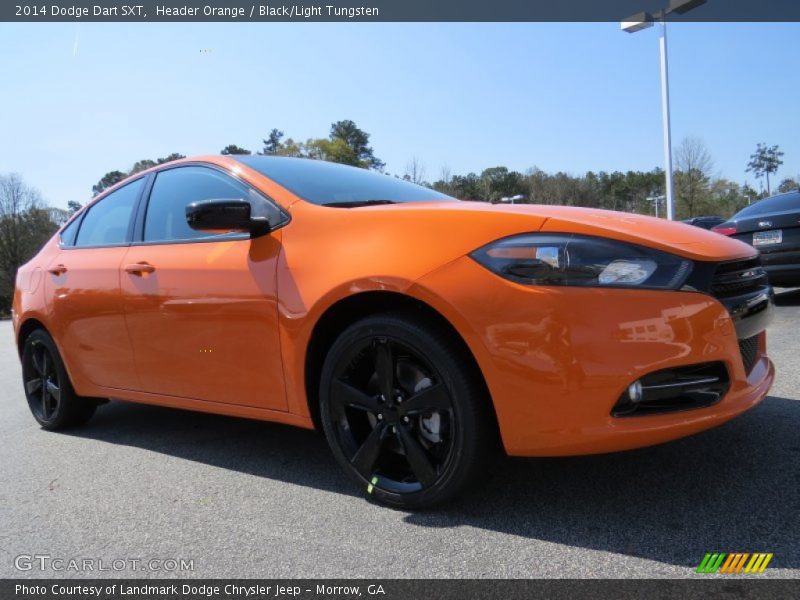 Header Orange / Black/Light Tungsten 2014 Dodge Dart SXT