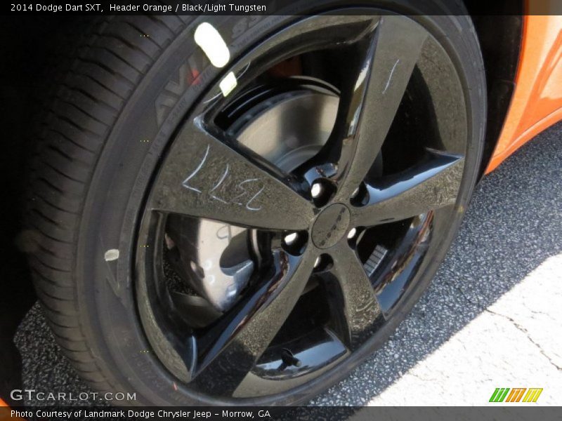 Header Orange / Black/Light Tungsten 2014 Dodge Dart SXT