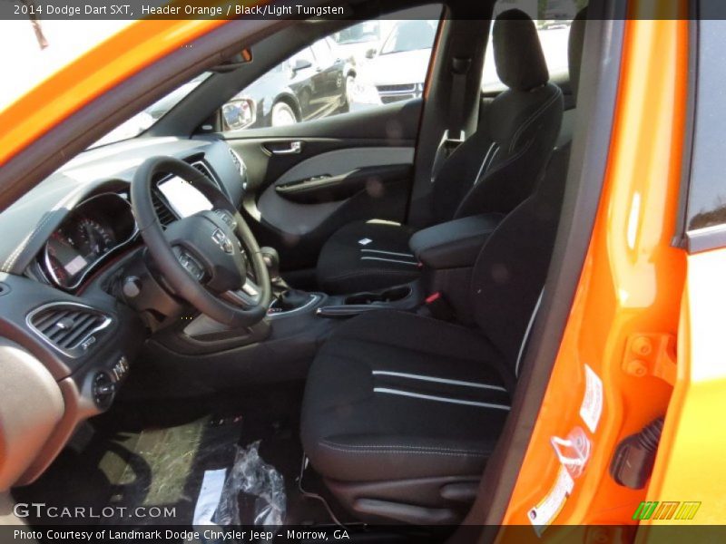 Header Orange / Black/Light Tungsten 2014 Dodge Dart SXT