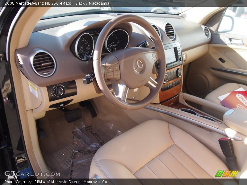 Black / Macadamia 2008 Mercedes-Benz ML 350 4Matic