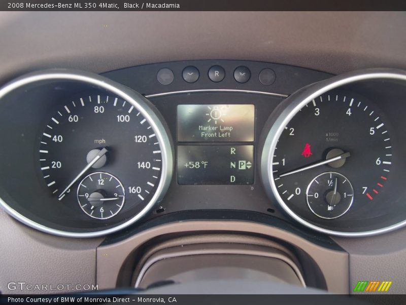 Black / Macadamia 2008 Mercedes-Benz ML 350 4Matic