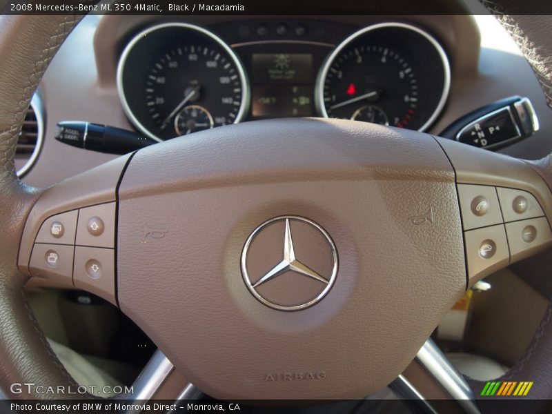 Black / Macadamia 2008 Mercedes-Benz ML 350 4Matic