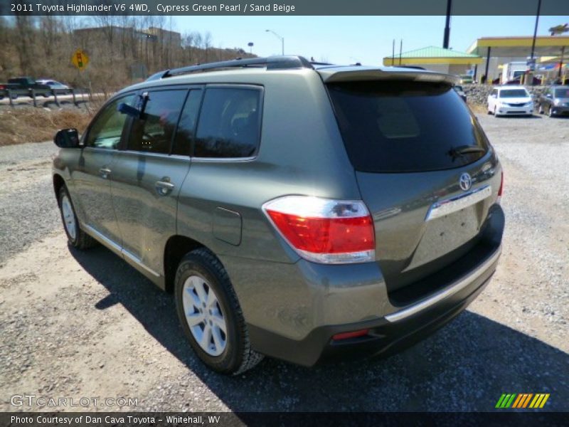 Cypress Green Pearl / Sand Beige 2011 Toyota Highlander V6 4WD