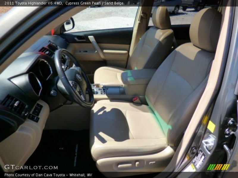 Cypress Green Pearl / Sand Beige 2011 Toyota Highlander V6 4WD