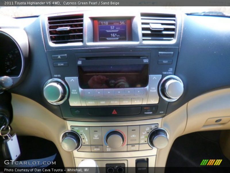 Cypress Green Pearl / Sand Beige 2011 Toyota Highlander V6 4WD