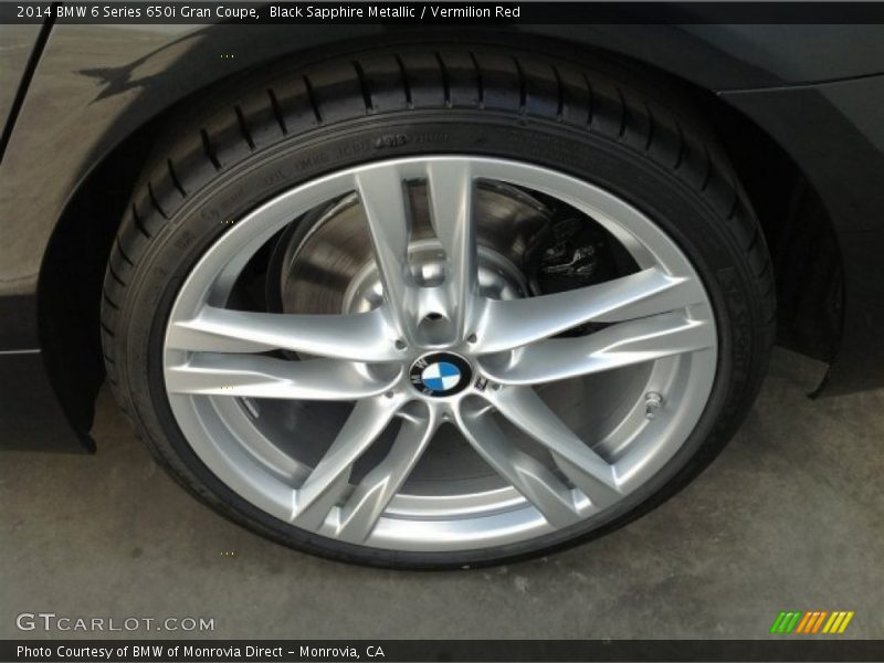 Black Sapphire Metallic / Vermilion Red 2014 BMW 6 Series 650i Gran Coupe