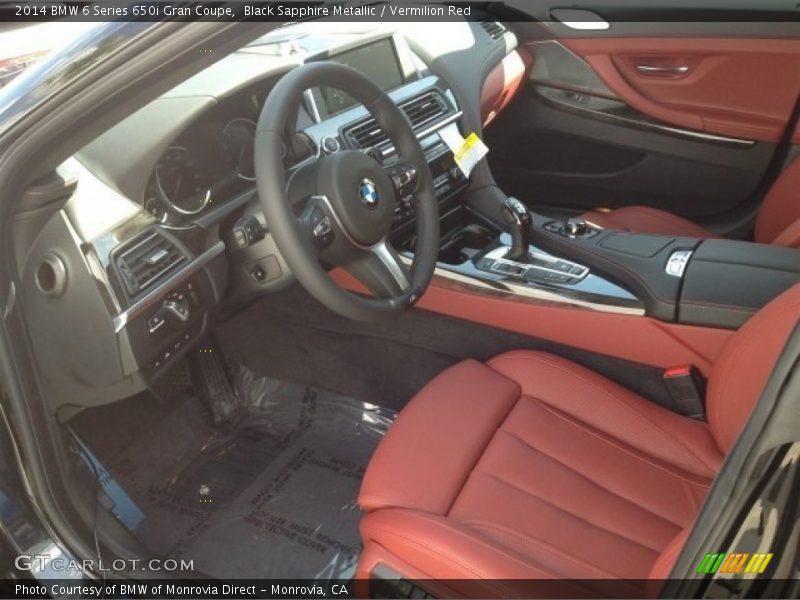 2014 6 Series 650i Gran Coupe Vermilion Red Interior