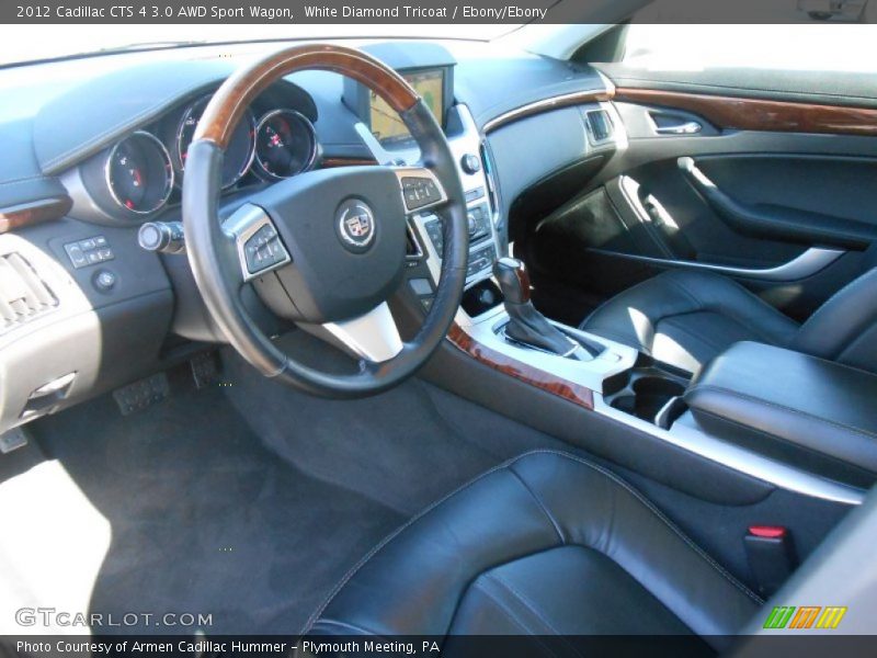 White Diamond Tricoat / Ebony/Ebony 2012 Cadillac CTS 4 3.0 AWD Sport Wagon