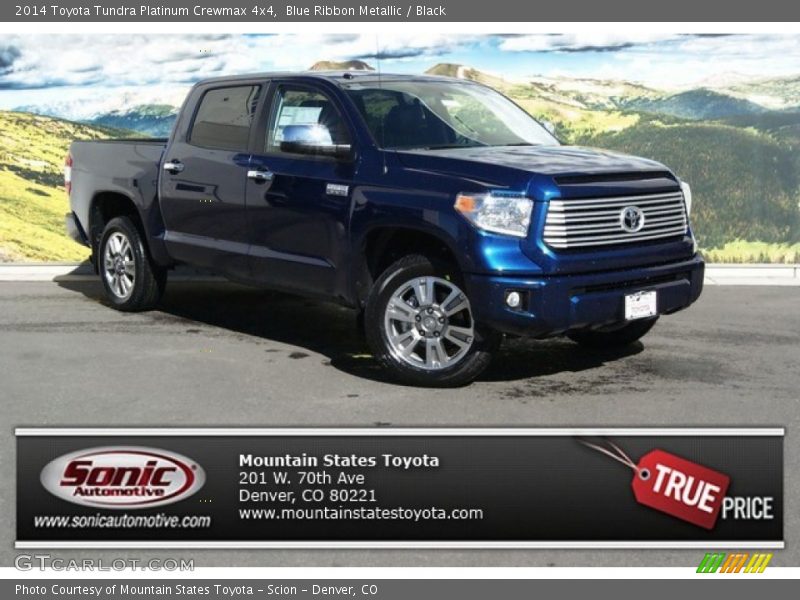 Blue Ribbon Metallic / Black 2014 Toyota Tundra Platinum Crewmax 4x4
