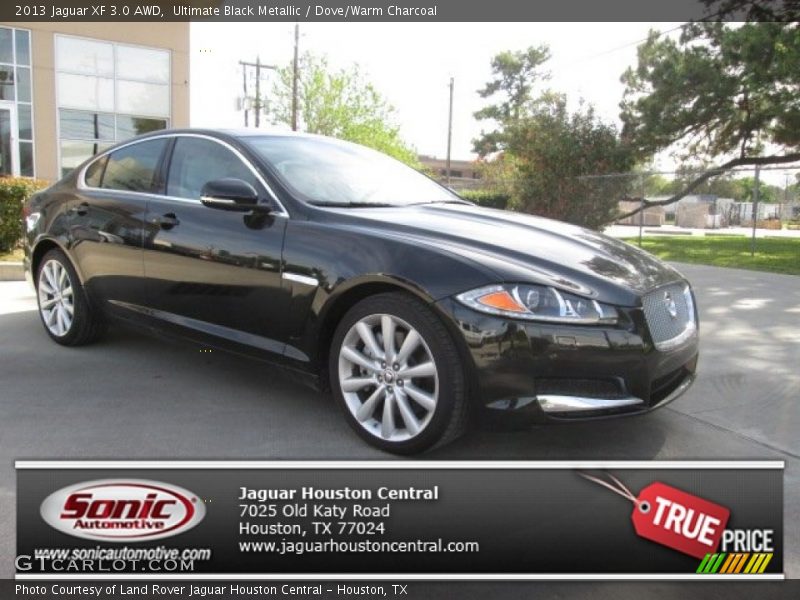 Ultimate Black Metallic / Dove/Warm Charcoal 2013 Jaguar XF 3.0 AWD