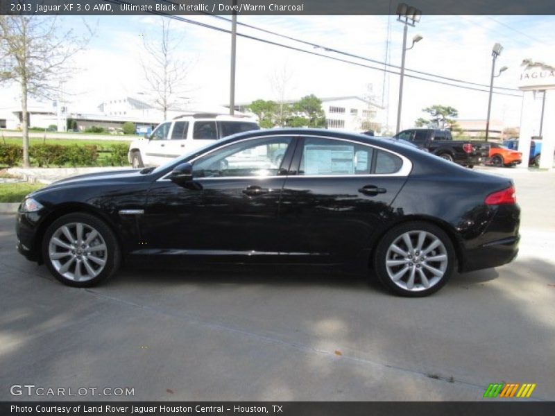 Ultimate Black Metallic / Dove/Warm Charcoal 2013 Jaguar XF 3.0 AWD
