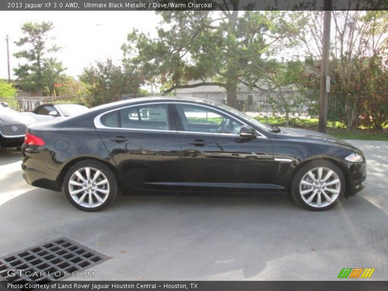 Ultimate Black Metallic / Dove/Warm Charcoal 2013 Jaguar XF 3.0 AWD