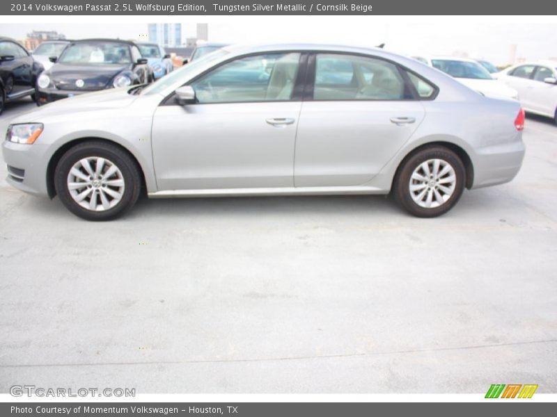 Tungsten Silver Metallic / Cornsilk Beige 2014 Volkswagen Passat 2.5L Wolfsburg Edition
