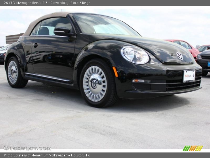 Black / Beige 2013 Volkswagen Beetle 2.5L Convertible