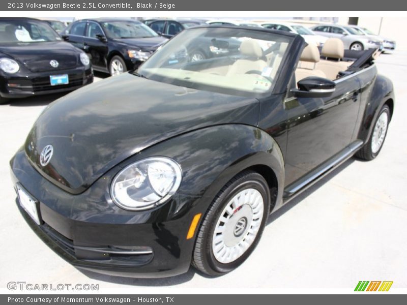Black / Beige 2013 Volkswagen Beetle 2.5L Convertible