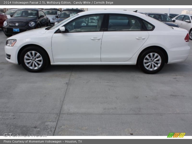 Candy White / Cornsilk Beige 2014 Volkswagen Passat 2.5L Wolfsburg Edition