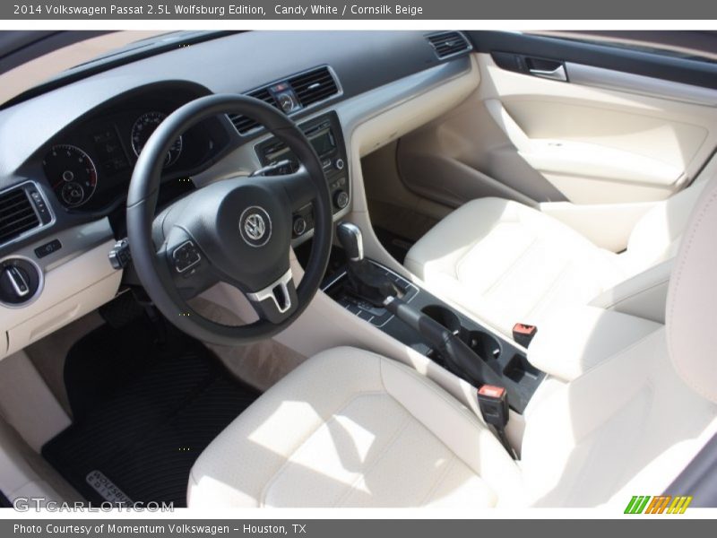 Candy White / Cornsilk Beige 2014 Volkswagen Passat 2.5L Wolfsburg Edition