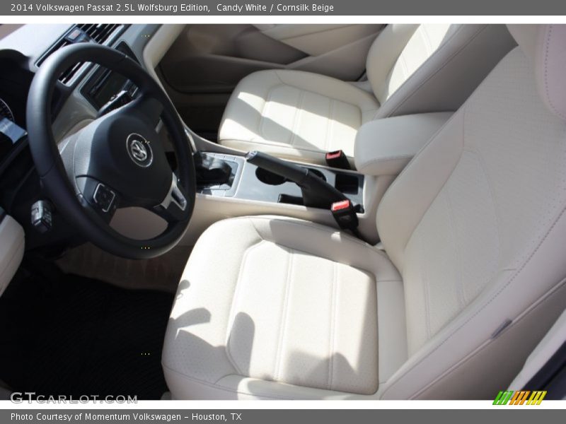 Candy White / Cornsilk Beige 2014 Volkswagen Passat 2.5L Wolfsburg Edition