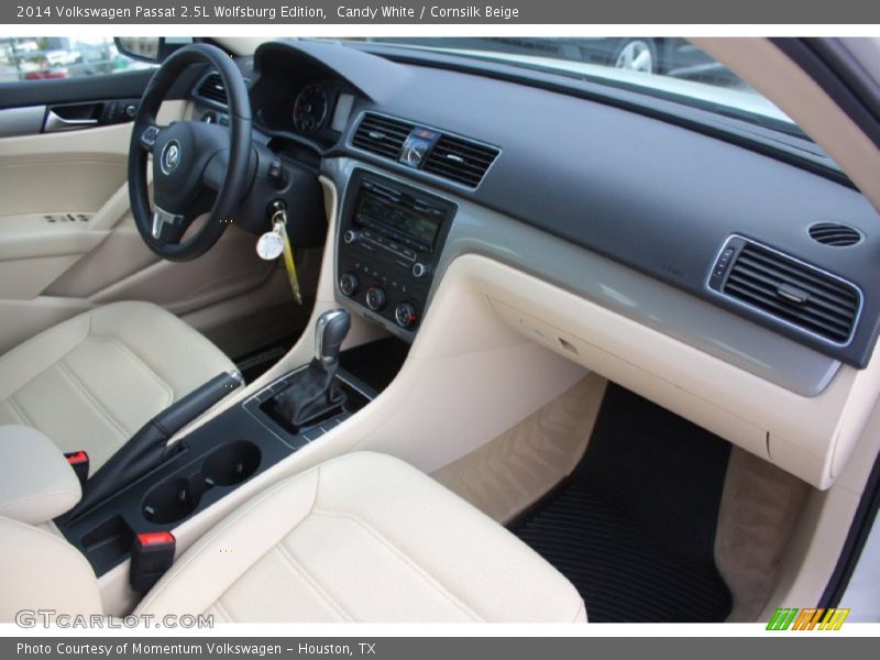 Candy White / Cornsilk Beige 2014 Volkswagen Passat 2.5L Wolfsburg Edition