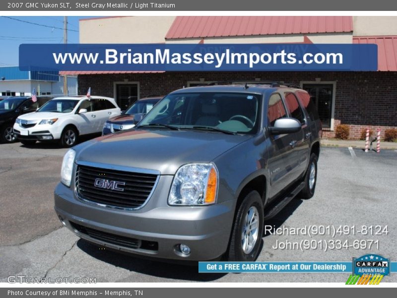 Steel Gray Metallic / Light Titanium 2007 GMC Yukon SLT