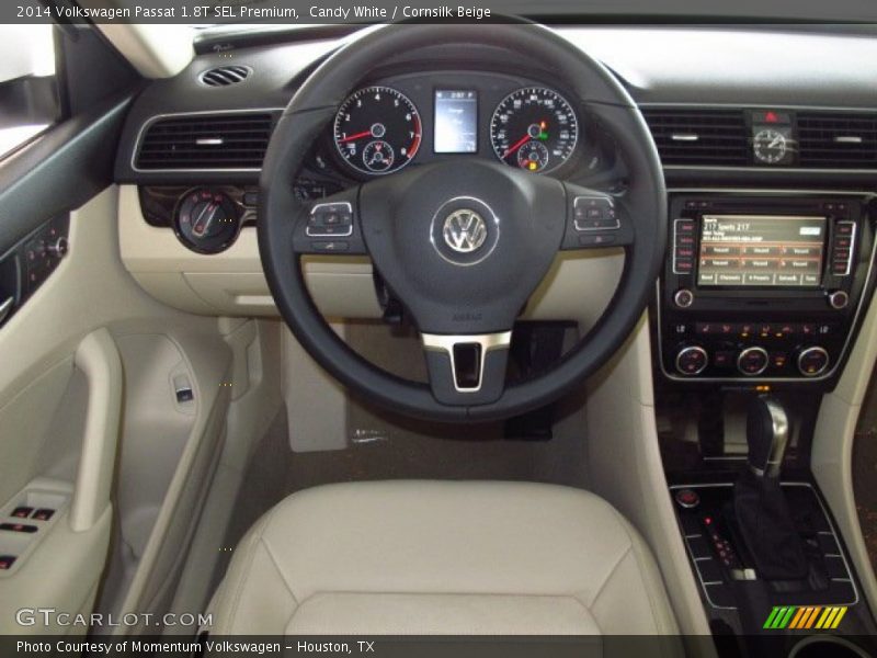 Candy White / Cornsilk Beige 2014 Volkswagen Passat 1.8T SEL Premium