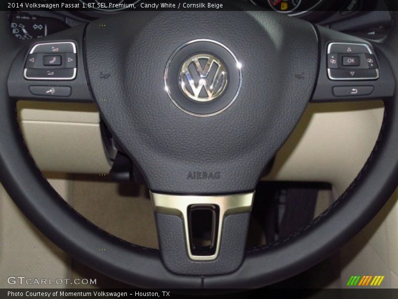 Candy White / Cornsilk Beige 2014 Volkswagen Passat 1.8T SEL Premium