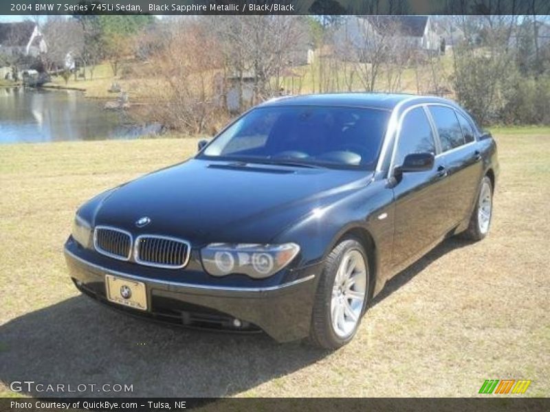 Black Sapphire Metallic / Black/Black 2004 BMW 7 Series 745Li Sedan