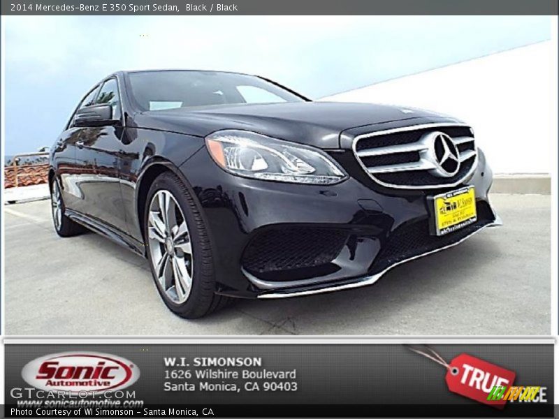Black / Black 2014 Mercedes-Benz E 350 Sport Sedan
