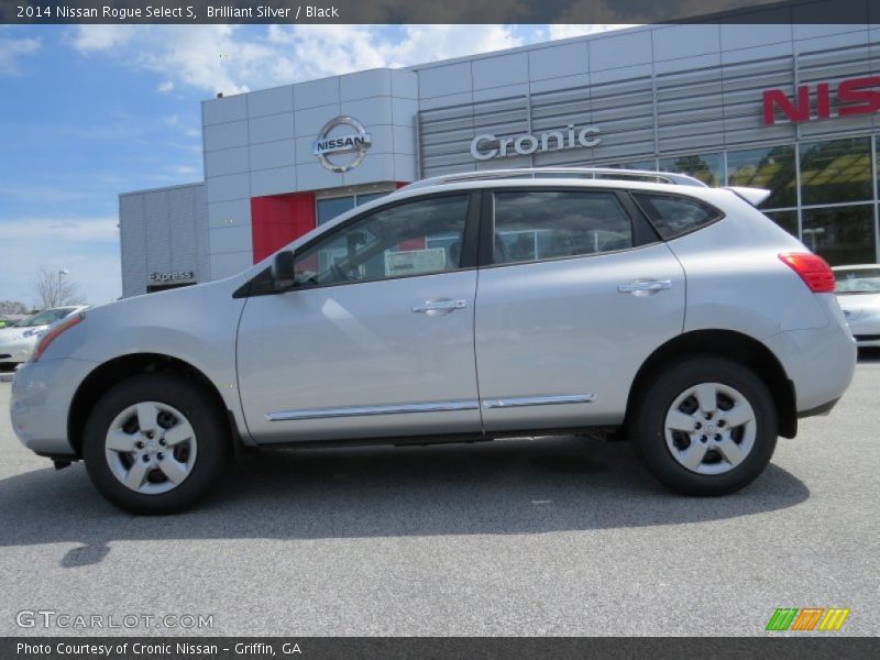 Brilliant Silver / Black 2014 Nissan Rogue Select S