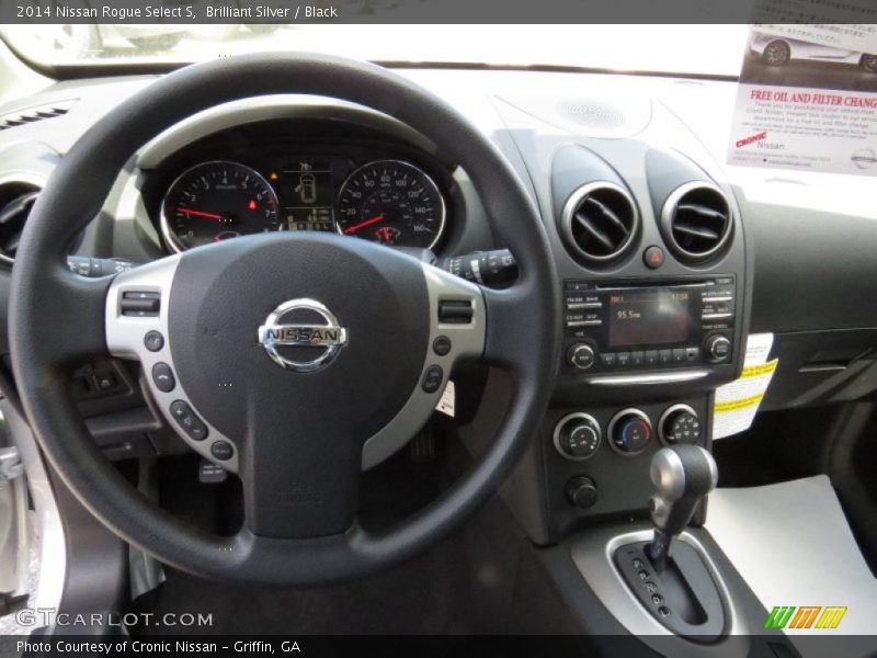 Brilliant Silver / Black 2014 Nissan Rogue Select S