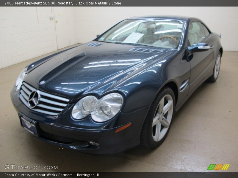 Black Opal Metallic / Stone 2005 Mercedes-Benz SL 500 Roadster