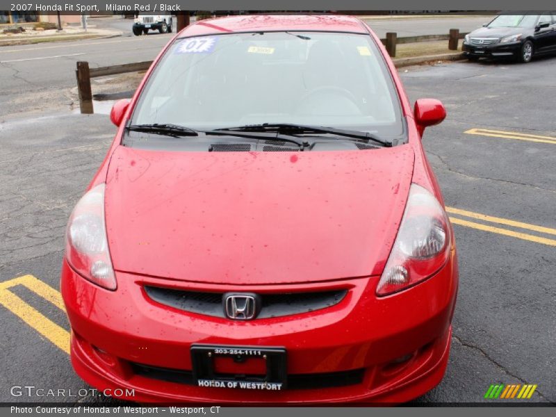 Milano Red / Black 2007 Honda Fit Sport