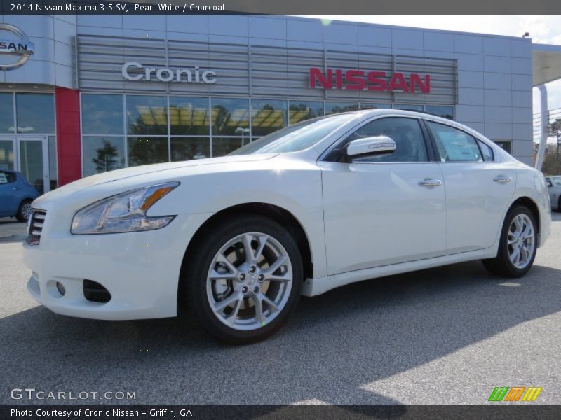 Pearl White / Charcoal 2014 Nissan Maxima 3.5 SV
